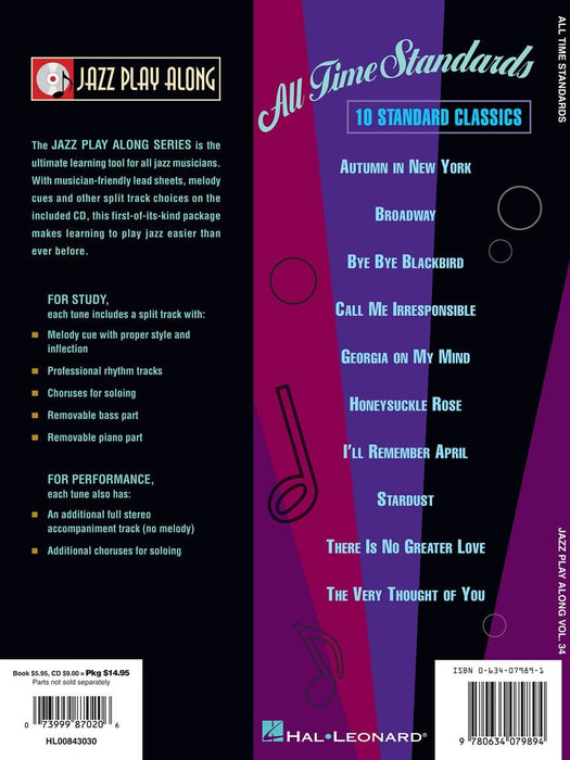 All Time Standards Jazz Play-Along Volume 34 爵士音樂 | 小雅音樂 Hsiaoya Music