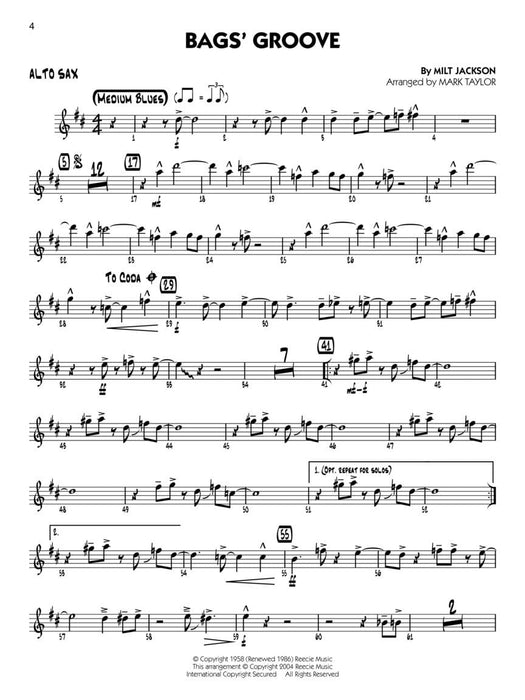 Jazz Classics - Alto Sax Big Band Play-Along Volume 4 爵士音樂 中音薩氏管 | 小雅音樂 Hsiaoya Music