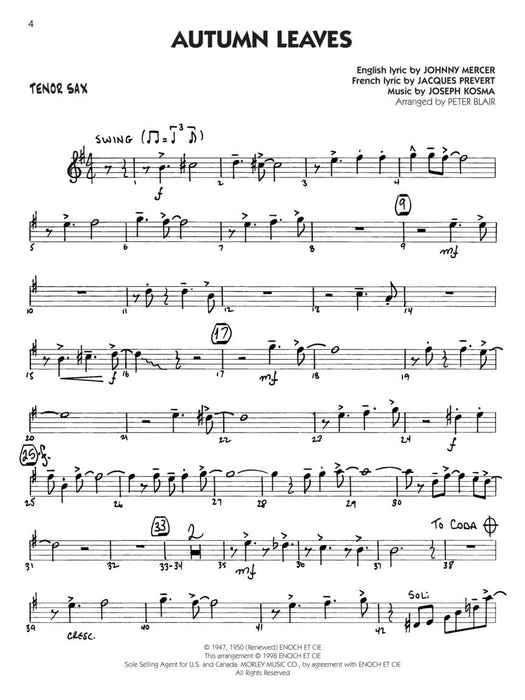 Standards - Tenor Sax Big Band Play-Along Volume 7 大樂隊 | 小雅音樂 Hsiaoya Music