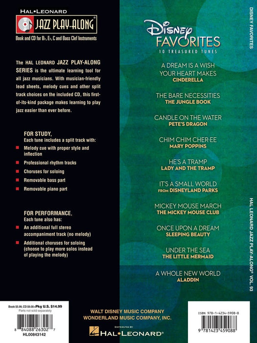 Disney Favorites Jazz Play-Along Volume 93 爵士音樂 | 小雅音樂 Hsiaoya Music