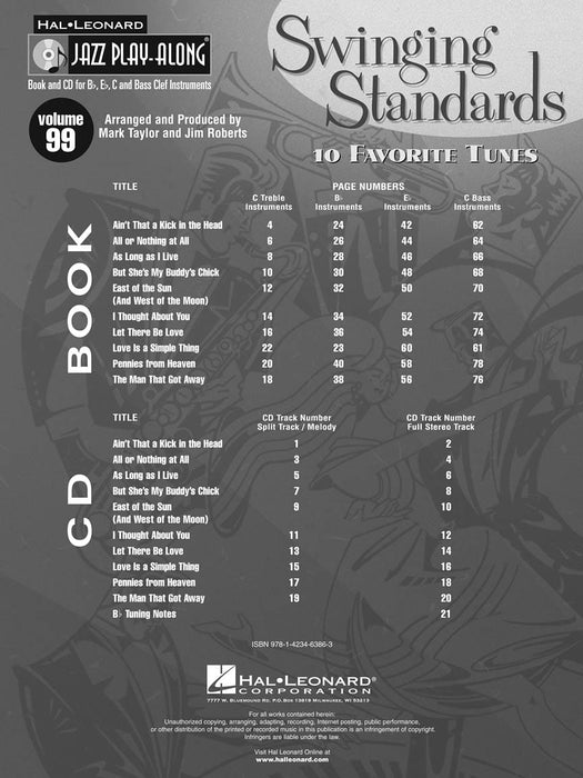 Swinging Standards Jazz Play-Along Volume 99 爵士音樂 | 小雅音樂 Hsiaoya Music