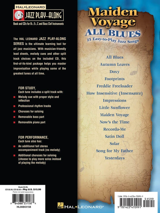 Maiden Voyage/All Blues Jazz Play-Along Volume 1A 藍調 | 小雅音樂 Hsiaoya Music