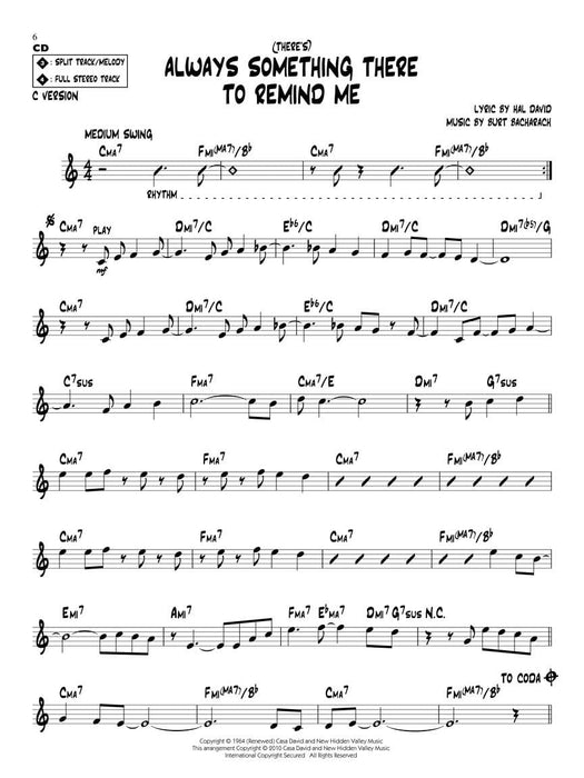 Bacharach and David Jazz Play-Along Volume 123 爵士音樂 | 小雅音樂 Hsiaoya Music