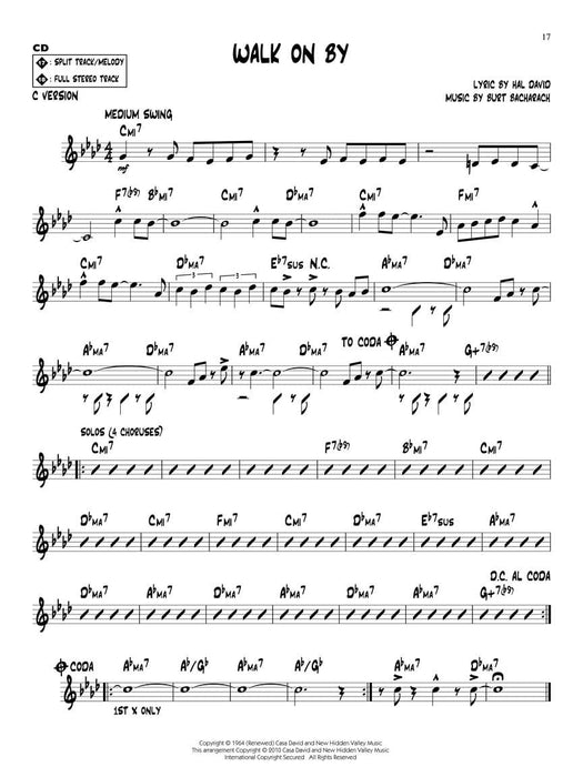 Bacharach and David Jazz Play-Along Volume 123 爵士音樂 | 小雅音樂 Hsiaoya Music