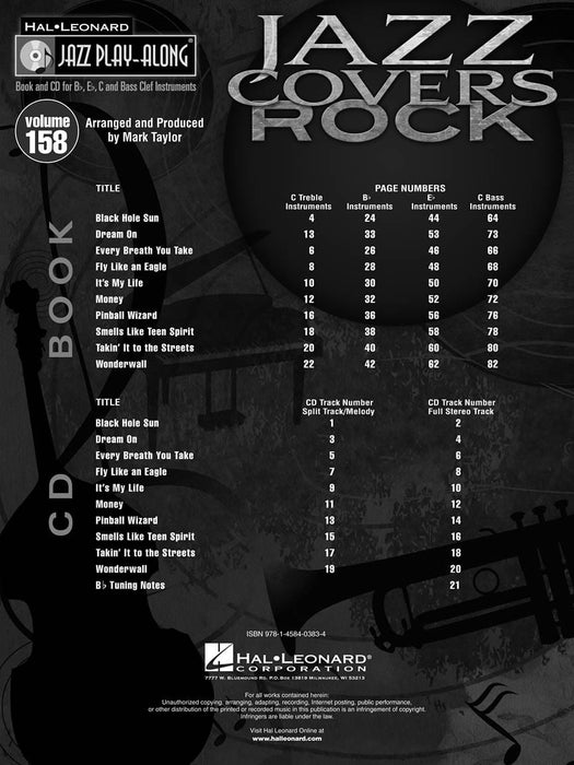 Jazz Covers Rock Jazz Play-Along Volume 158 爵士音樂 爵士音樂 | 小雅音樂 Hsiaoya Music