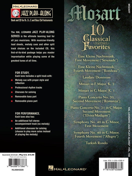 Mozart Jazz Play-Along Volume 159 莫札特 爵士音樂 | 小雅音樂 Hsiaoya Music