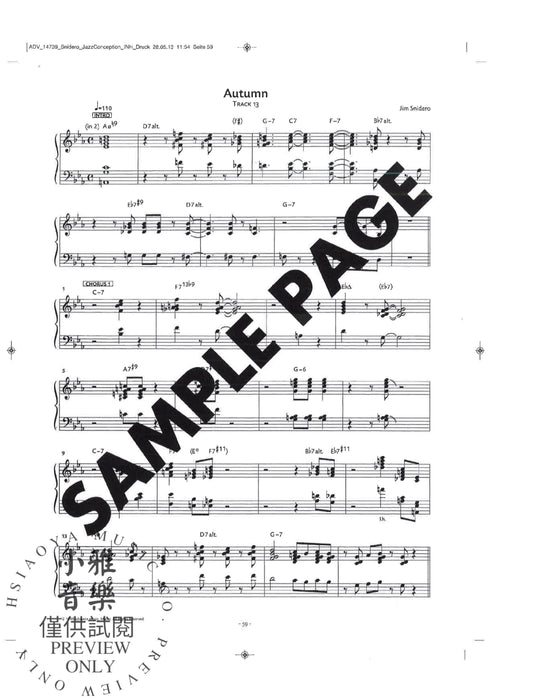 Jazz Conception: Piano Comping 21 Complete Transcriptions as Played by Mike LeDonne + 21 Lead Sheets 爵士音樂 鋼琴 | 小雅音樂 Hsiaoya Music