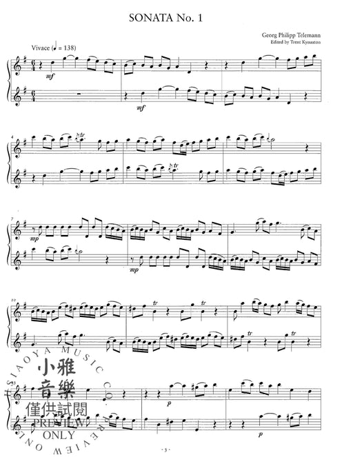 Six Sonatas and a Circle Canon 泰勒曼 奏鳴曲 卡農曲 | 小雅音樂 Hsiaoya Music