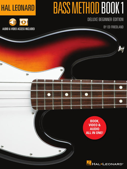 Hal Leonard Bass Method Book 1 - Deluxe Beginner Edition Audio & Video Access Included | 小雅音樂 Hsiaoya Music