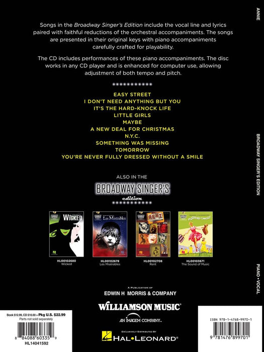 Annie Broadway Singer's Edition 百老匯 | 小雅音樂 Hsiaoya Music