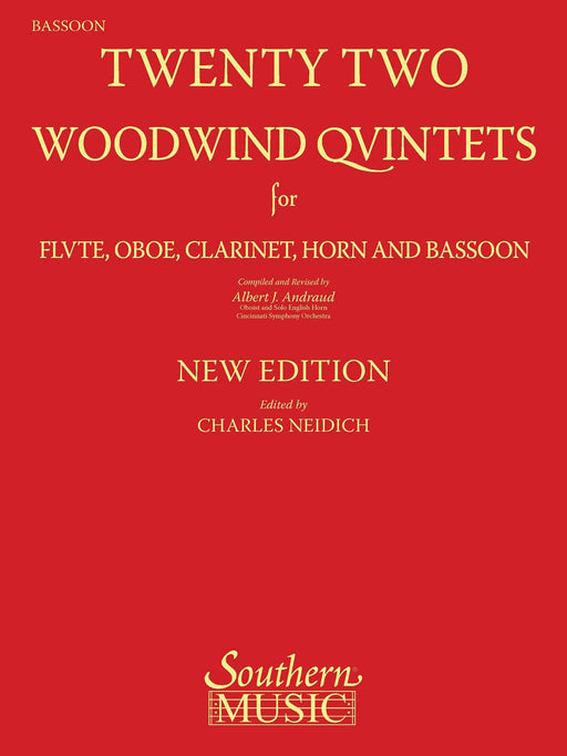 22 Woodwind Quintets - New Edition Bassoon Part 木管五重奏 | 小雅音樂 Hsiaoya Music