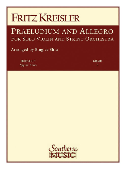 Praeludium and Allegro String Orchestra Music/Solo & String Orchestra 克萊斯勒 前奏與快板 弦樂團 | 小雅音樂 Hsiaoya Music