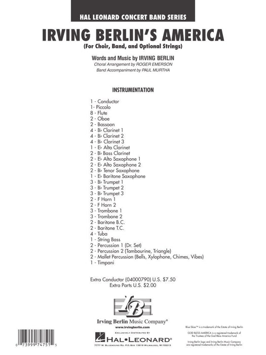 Irving Berlin's America (Medley) Grade 3 Concert Band with Choir 組合曲 室內管樂團 | 小雅音樂 Hsiaoya Music