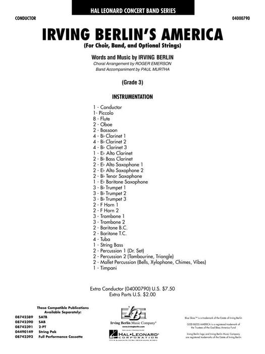 Irving Berlin's America (Medley) Grade 3 Concert Band with Choir 組合曲 室內管樂團 | 小雅音樂 Hsiaoya Music
