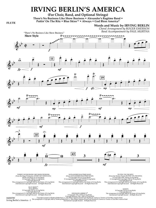 Irving Berlin's America (Medley) Grade 3 Concert Band with Choir 組合曲 室內管樂團 | 小雅音樂 Hsiaoya Music