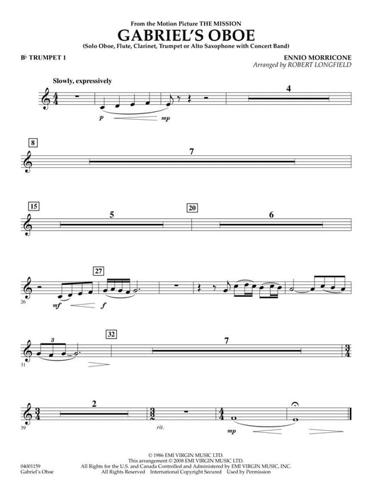 Gabriel's Oboe (from The Mission) For soloist and band 雙簧管 獨奏 | 小雅音樂 Hsiaoya Music