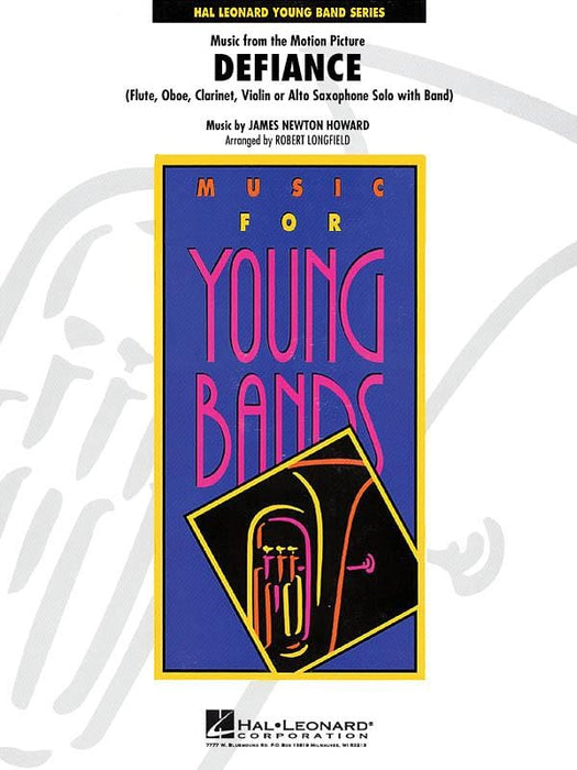 Music from Defiance (Solo for Flute, Oboe, Clarinet, Violin or Alto Sax with Band) 獨奏 長笛 雙簧管 豎笛 小提琴 中音薩氏管 | 小雅音樂 Hsiaoya Music