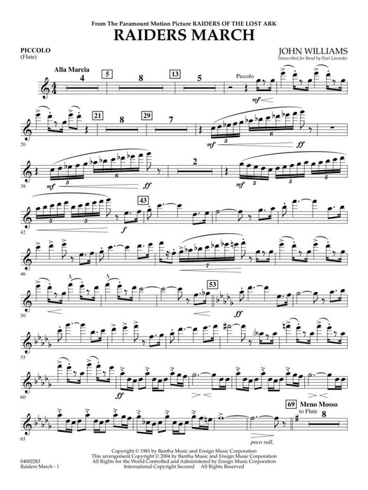 Raiders March Score and Parts 進行曲 | 小雅音樂 Hsiaoya Music