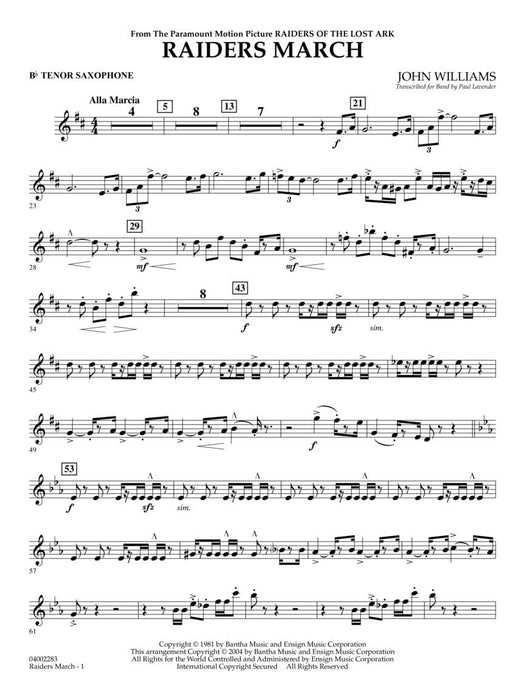 Raiders March Score and Parts 進行曲 | 小雅音樂 Hsiaoya Music