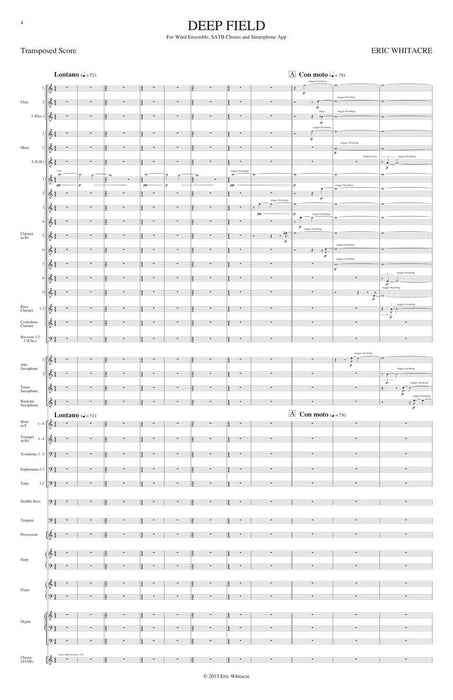 Deep Field Adapted for Wind Ensemble, Choir, and Smartphone App Score & Parts 管樂團 | 小雅音樂 Hsiaoya Music