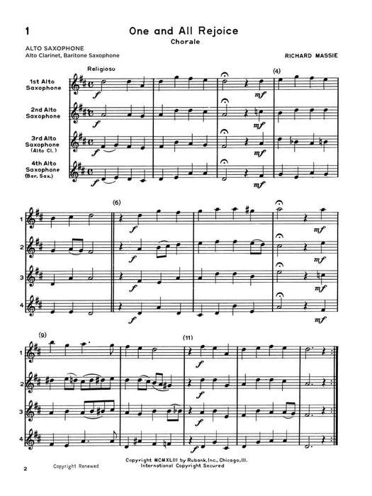 Ensemble Time - Alto Saxophone (Baritone Saxophone) for Instrumental Trio or Quartet Playing 中音薩氏管薩氏管 三重奏四重奏 | 小雅音樂 Hsiaoya Music