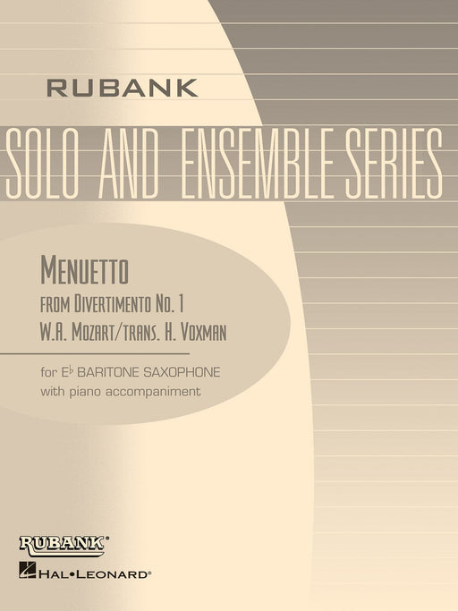 Menuetto (from Divertimento No. 1) Baritone Sax Solo with Piano - Grade 2.5 莫札特 上低音薩氏管 鋼琴 嬉遊曲 | 小雅音樂 Hsiaoya Music
