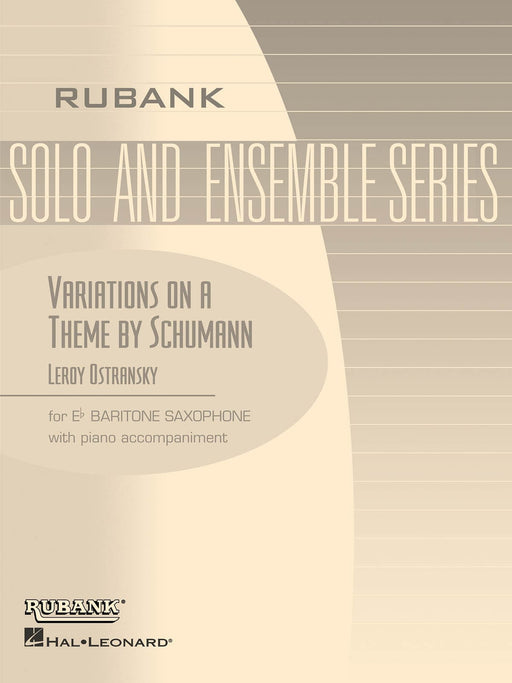 Variations on a Theme by Schumann Baritone Sax Solo with Piano - Grade 3.5 變奏曲 主題 上低音薩氏管 鋼琴 變奏曲 | 小雅音樂 Hsiaoya Music