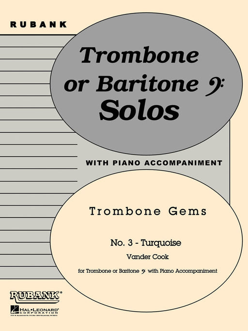 Turquoise (Trombone Gems No. 3) Trombone (Baritone B.C.) Solo with Piano - Grade 2 長號 長號 鋼琴 長號 | 小雅音樂 Hsiaoya Music