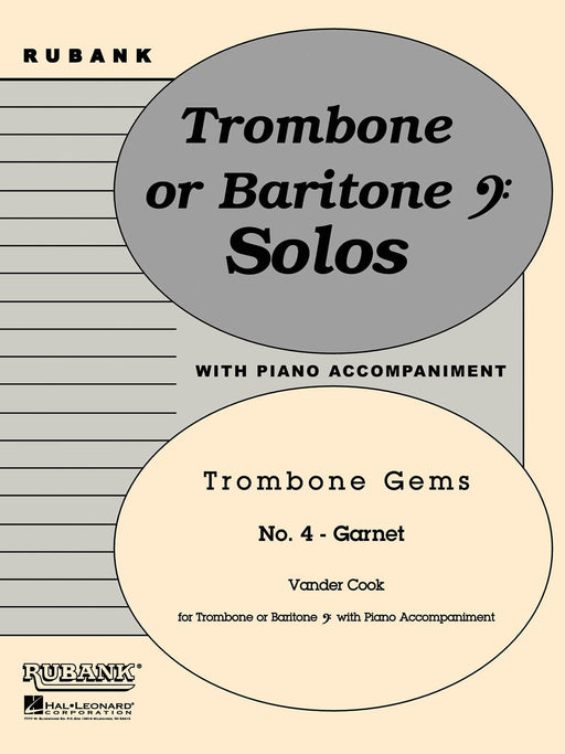 Garnet (Trombone Gems No. 4) Trombone (Baritone B.C.) Solo with Piano - Grade 2 鋼琴 長號 | 小雅音樂 Hsiaoya Music