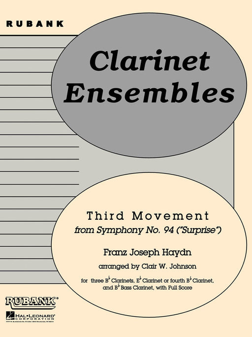 Third Movement from Symph 94 - Surprise Clarinet Quintet or Choir - Grade 3 樂章 五重奏合唱團 豎笛 | 小雅音樂 Hsiaoya Music