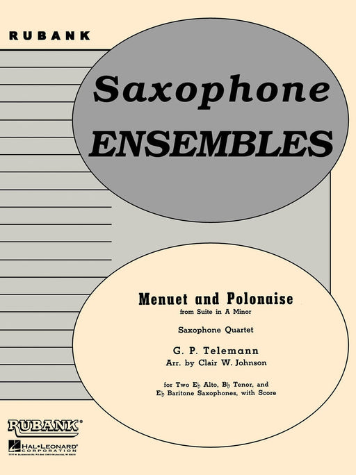 Menuet and Polonaise (from Suite in A Minor) Saxophone Quartet - Grade 2.5 泰勒曼 小步舞曲 波蘭舞曲組曲 薩氏管重奏 | 小雅音樂 Hsiaoya Music