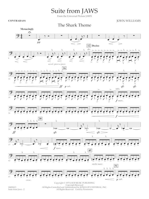 Suite from Jaws Score and Parts 組曲 | 小雅音樂 Hsiaoya Music