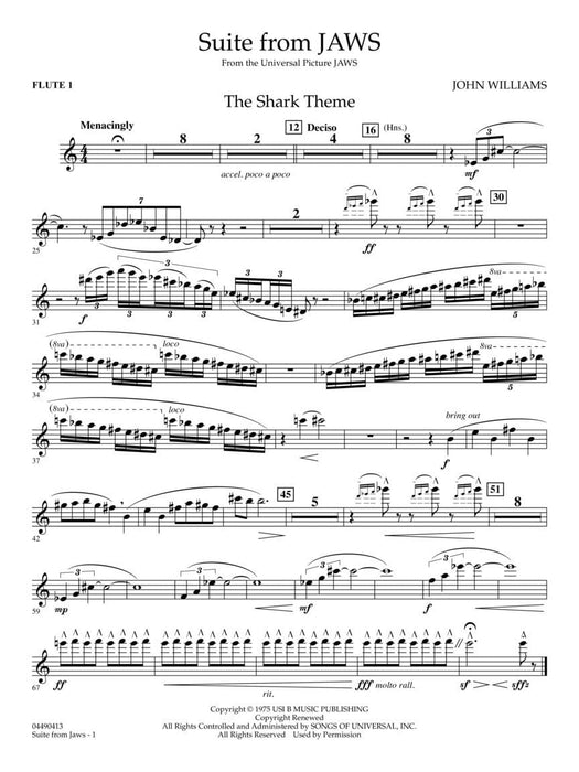 Suite from Jaws Score and Parts 組曲 | 小雅音樂 Hsiaoya Music