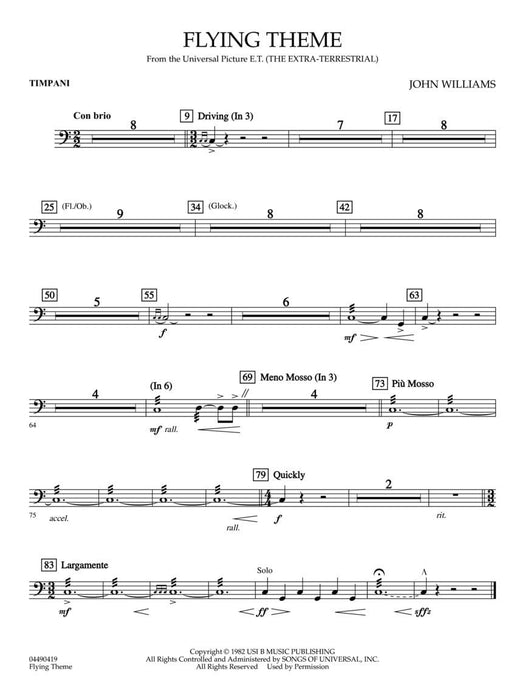Flying Theme (from E.T.: The Extra-Terrestrial) Score and Parts 主題 | 小雅音樂 Hsiaoya Music
