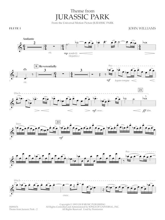 Theme from Jurassic Park Score and Parts 主題 | 小雅音樂 Hsiaoya Music