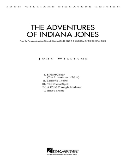 The Adventures of Indiana Jones Score and Parts | 小雅音樂 Hsiaoya Music