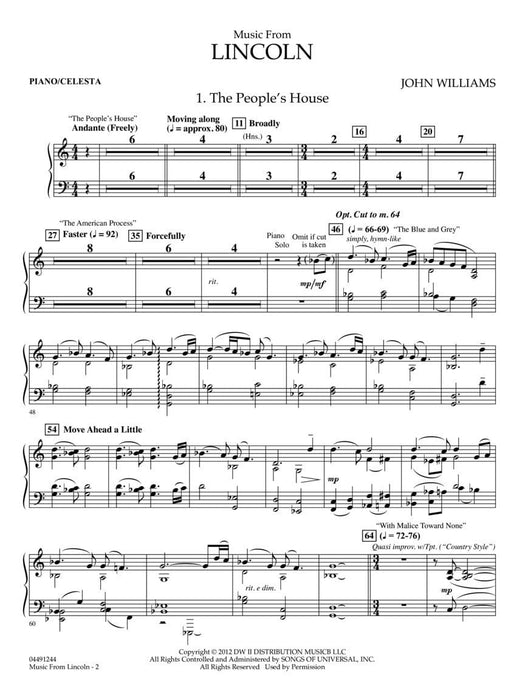 Music from Lincoln Score and Parts | 小雅音樂 Hsiaoya Music
