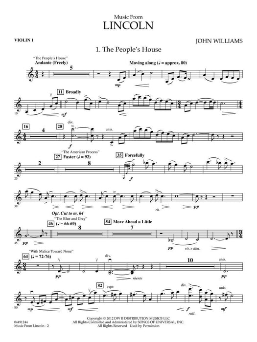 Music from Lincoln Score and Parts | 小雅音樂 Hsiaoya Music