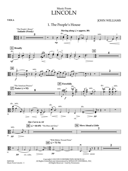 Music from Lincoln Score and Parts | 小雅音樂 Hsiaoya Music