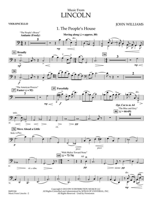 Music from Lincoln Score and Parts | 小雅音樂 Hsiaoya Music