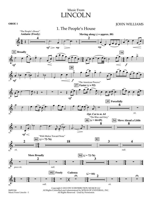 Music from Lincoln Score and Parts | 小雅音樂 Hsiaoya Music
