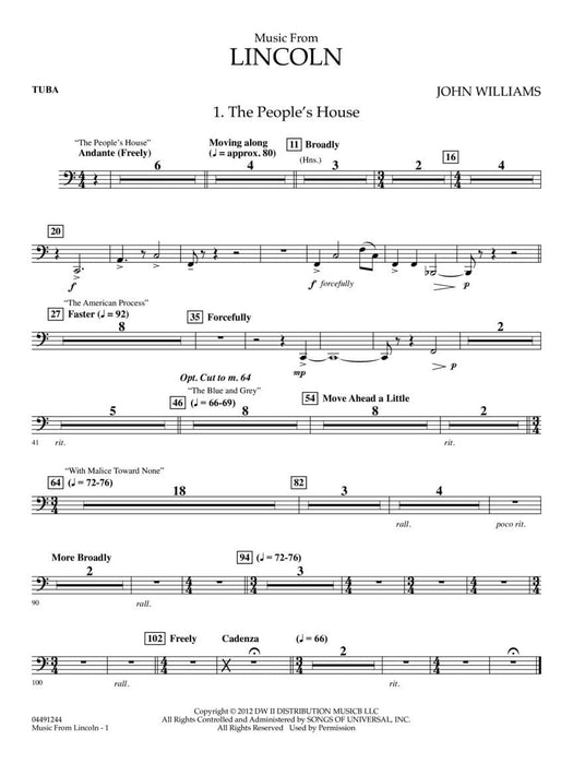 Music from Lincoln Score and Parts | 小雅音樂 Hsiaoya Music