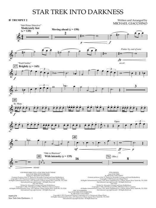 Star Trek Into Darkness Score and Parts | 小雅音樂 Hsiaoya Music