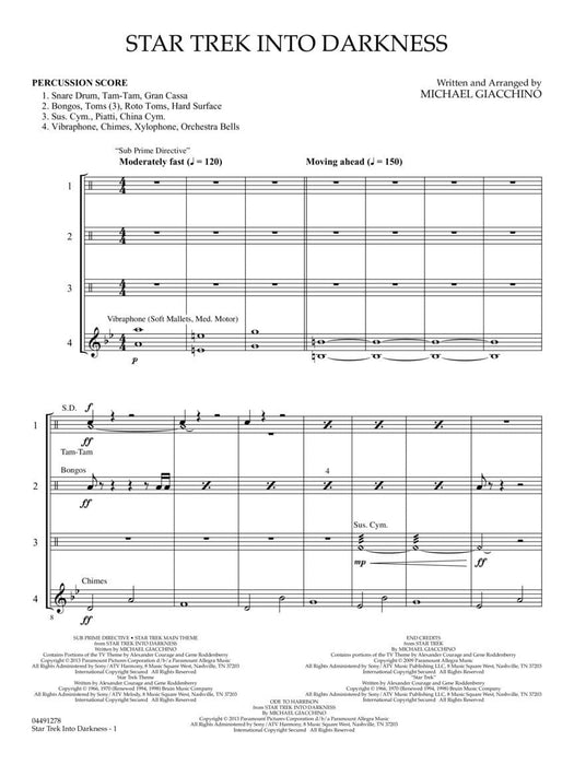 Star Trek Into Darkness Score and Parts | 小雅音樂 Hsiaoya Music