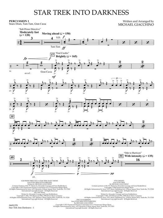 Star Trek Into Darkness Score and Parts | 小雅音樂 Hsiaoya Music