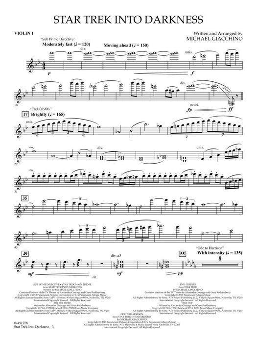 Star Trek Into Darkness Score and Parts | 小雅音樂 Hsiaoya Music