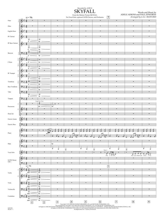 Skyfall with Vocal Solo and opt. SATB Chorus Score and Parts 獨奏 合唱 | 小雅音樂 Hsiaoya Music