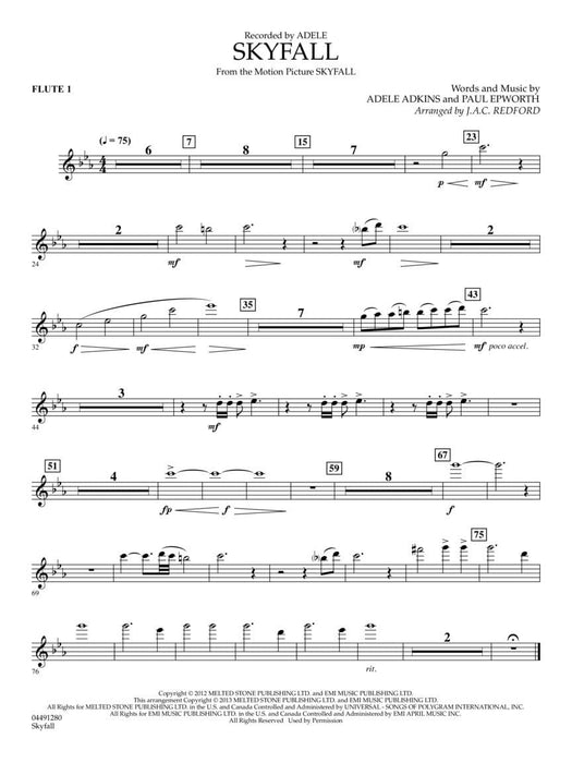 Skyfall with Vocal Solo and opt. SATB Chorus Score and Parts 獨奏 合唱 | 小雅音樂 Hsiaoya Music