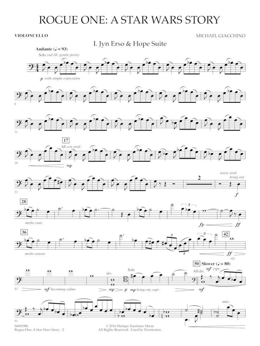 Rogue One: A Star Wars Story Score and Parts | 小雅音樂 Hsiaoya Music