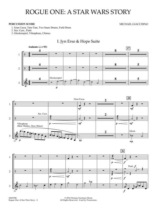 Rogue One: A Star Wars Story Score and Parts | 小雅音樂 Hsiaoya Music